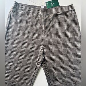 HALARA Brown Plaid Trousers